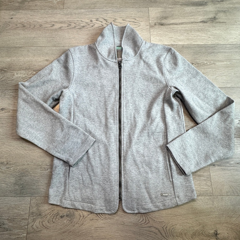 NWT Bench Flinch Mens Full Zip Jacket Heather Grey Mesh Lined Medium M